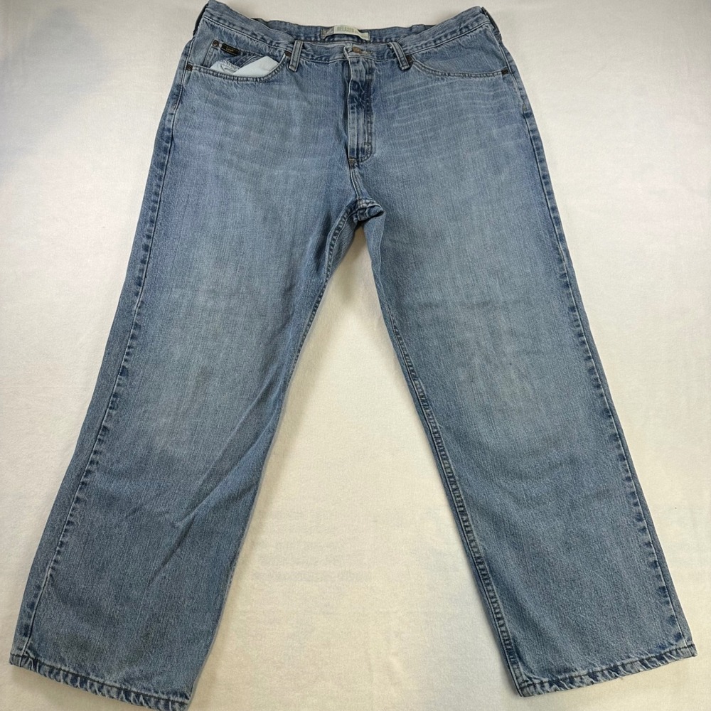 Lee Premium Relaxed Straight Leg Jeans Mens 38x30 Light Wash Blue 2006514